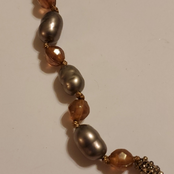 LC Bronze and Silver color stones 20" - Picture 6 of 8